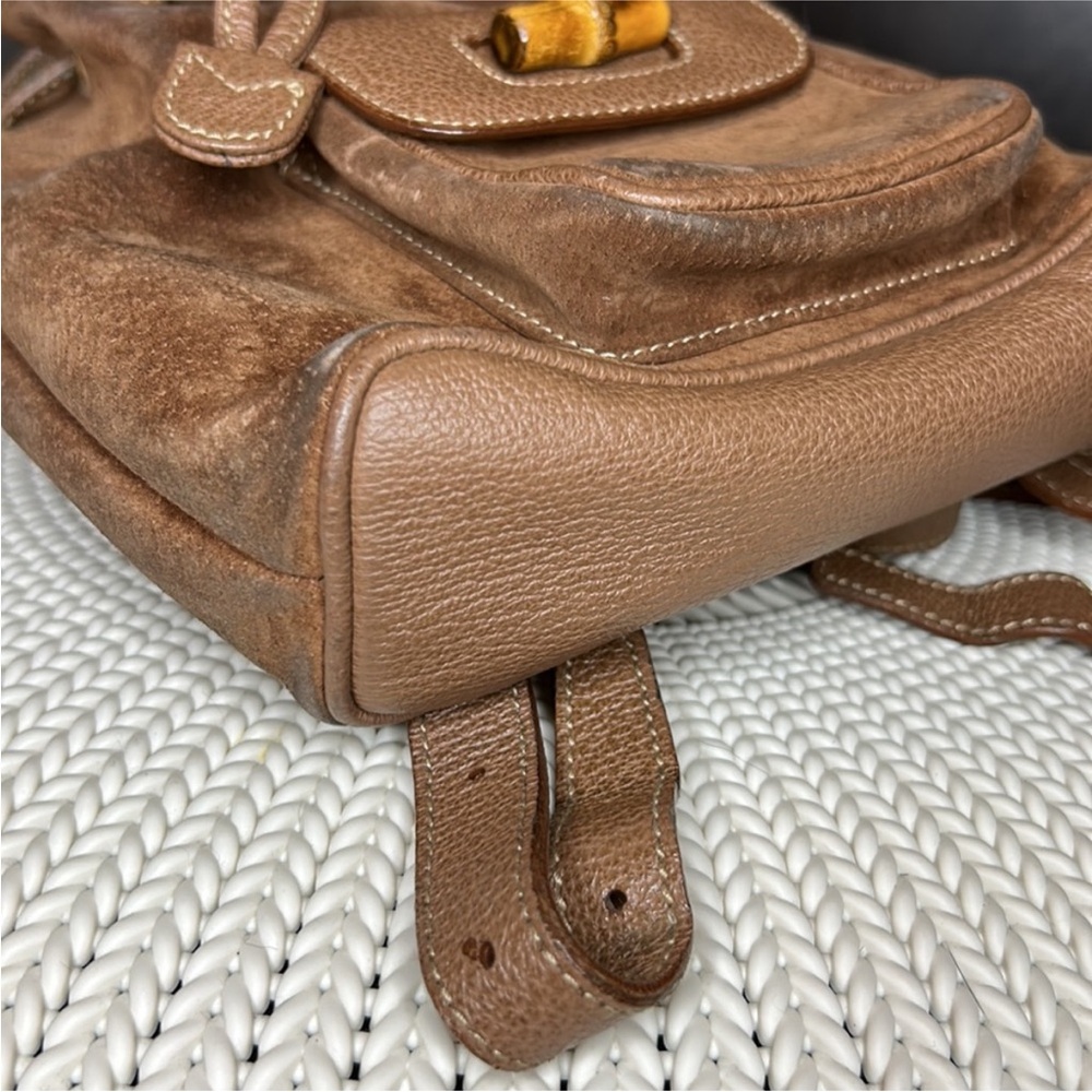 GUCCI Authentic Tan Suede Backpack - image 11